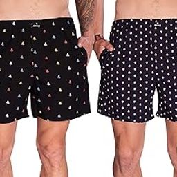 Men Boxer Shorts/Premium Cotton Boxers Side Pocket Printed 0304 (Pack of 2)-picture-17