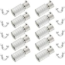 BIVKCHOP Stainless Steel Curtain Bracket Finials Heavy Support Door Window Fittings Hardware (Pack of 10)-picture-21