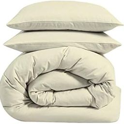 Indore Cotton - Microfiber Duvet Cover, Rajai Cover, Quilt Cover, Blanket Cover Set - Zipper Closure Style (1 Rajai Cover & 2 Pillow Cover) (Size_King Duvet Cover with Color_Ivory Solid)-image-4