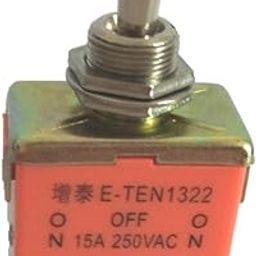 LOOM TREE® Toggle Switch, DPDT ON-OFF-ON 3 Position 6 Pins Latching, AC 250V 15A-56