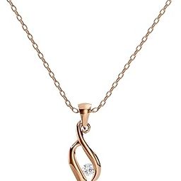 Attractive Lab Grown Round Diamond Solitaire Pendant Necklace 14K Gold (HPN-200031)-image-4
