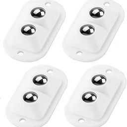 1 Pack Self Adhesive Mini Caster Wheels 360° Swivel Furniture Wheels Heavy Duty Roller for Storage Box Coffee Maker Air Fryer Appliance Moving Table Countertop Cabinet Mini Castor with Slider 1 Pcs-image-19