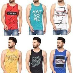 Epic Touch Men's Eazy Premium Printed Regular Fit Vest for Men|Men's Vest| Men's Innerwear (Pack of 6)-image-68
