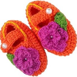The Original Knir - The Purple Flower Booties - Orange & Purple-image-9