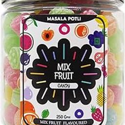 MASALA POTLI� Mix Fruit Candy | Flavored Sugar Candy | Sweet Candy Pack for Kids | Mix Fruit Flavour | Pack of 250 Grams-image-99