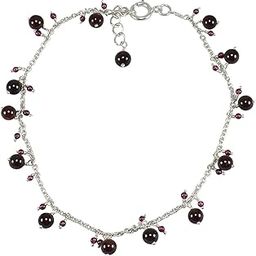 Rhodolite Garnet 925 Sterling Silver Single Anklet PG-156291-image-25