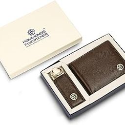 Gift for Men Combo - Genuine Leather Wallet Keyring Combo - Wallet for Men Leather Original - Birthday Special & Unique Gift Ideas for Husband, Boyfriend, Teachers, Father-image-6