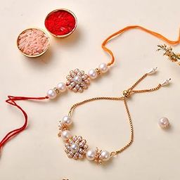 Great Art Rakhi for Brother and Bhabhi Rakhi Set of 2 for Home Décor and Rakhi for Brother Set-1108-16