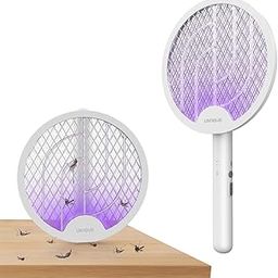 U1 UN1QUE Foldable Swivel Mosquito Bat, 3 in 1 Mosquito Racket USB Rechargeable, Bug Zapper Electric Fly Swatter with UV Light Lamp, Hangable Mosquito Swatter Racket w/Long Lasting Lithium-ion Battery-image-18
