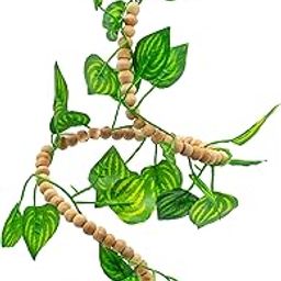 PETZOO Wooden Beaded Spiral Vine Hanging Cage Hanging Wooden Chew Toy for Your Birds, Parrots, Finches, African Gray, Conure-image-62