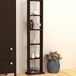 CRAFT D ARTS Solid sheesham Wood Bookshelf/Display Rack | Walnut Finish-26