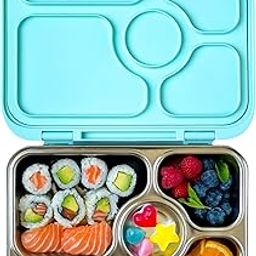 Yumbox Presto Stainless Steel Bento Box - Tulum Blue | 10X8X2.25 Inches Leakproof Lunch Box, Lightweight & Compact | Premium Durable Materials | Bpa-Free, Food-Safe, 900 Ml-image-14