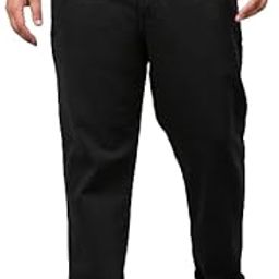 Men Plus Size Black Tapered Fit Mid Rise Stretchable Jeans-picture-8