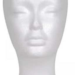 UJEAVETTE® 2xFemale Foam Mannequin Head Wig Display Holder Lightweight for for Home Salon Style B-image-7