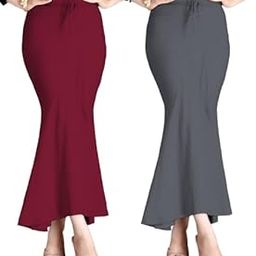 Women’s Perfect Curvy Look Saree Shapewear(Maroon__Grey Petticoat Combo (XL)-1_NR)-image-76