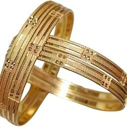 Brass Beads Gold-plated Bangle Set (4 Pieces) (2.2)-image-59