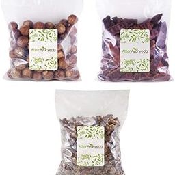 Attar Ayurveda Reetha, Amla, Shikakai Combo Pack (300 Grams, Whole form) | Chemical free, 100% natural | Best natural remedy for silky, shiny and smooth ha-image-56