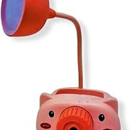 FunBlast LED Table Lamp - LED Rechargeable Desk Lamp with Pen Holder & Sharpener, Study Desk Light for Study Room/Home/Office (Pack of 1 Pcs) (Peach)-32