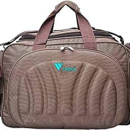 Waterproof Polyester Lightweight 60 L Luggage Travel Duffel Bag with 2 Wheels Brown-image-53