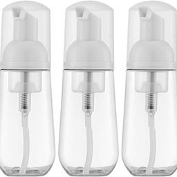 Owlyee 2oz Foam Bottle, Empty Travel Foaming Pump Dispenser for Hand Soap, Lash Cleanser, Shampoo (3PCS, Clear)-37