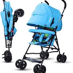 LuvLap Tutti Fruti Baby Stroller/Buggy, Lightweight, Compact & Travel Friendly Baby Pram for 6-36 Months, 5 Point Safety Harness, Adjustable seat Recline, Extendable Canopy, Upto 15Kg (Light Blue)-image-11
