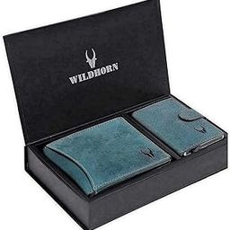 Blue Leather Men's Wallet and Card Holder (RAKHIGIFT1173)-image-3