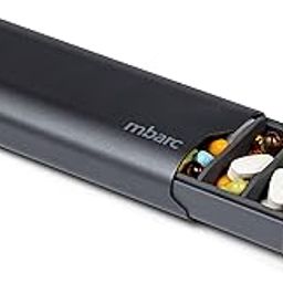mbarc XL 7 Day Weekly Pill Organizer – Extra Large Capacity Pill Box - Premium Pillcase (XL, Steel Grey)-picture-3