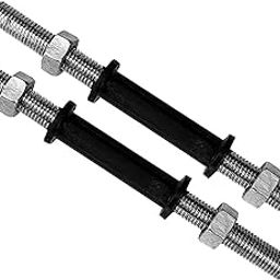 GRIFFIN Fiber Grip Dumbbell Rods with Steel nut, 14 Inches, 1 Pair-image-3