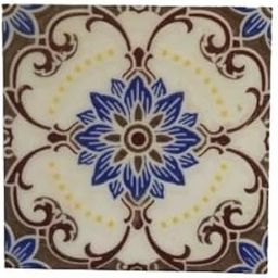 shubh-Akriti Decorative Tiles, 4x4inch, KC7_Brown-Blue_Embossed-image-54