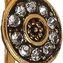 By OOMPH Jewellery Antique Gold Stones & Pearls Ethnic Traditional NoseRing/Nose Pin For Women & Girls Stylish Latest-45