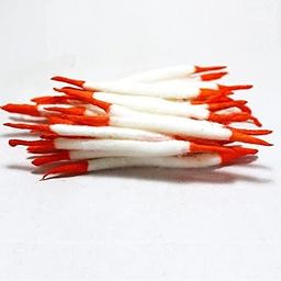 Cotton Long Or Lambi Diya Batti/Long Cotton Wicks Two Colour 200 Pieces, Red White-image-11