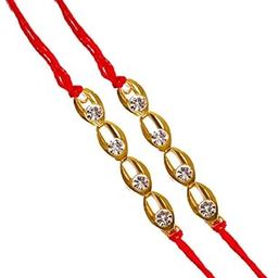 Designer Gold Plated Rakhi(Pack of 2)-22