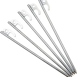 MERISHOPP 5X Camping Stakes Reinforced Long Camping Pegs for Outdoor Rain Tarps Picnic| Camping Gear | Heavy-Duty Tent Stakes & Guy Lines Set-image-34