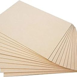 Woodcraft Original Wood MDF Boards for Art and Craft, 3.5mm Thickness, Size 12X12 inch - Pack of 6-16