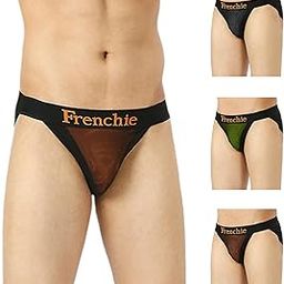 Envy Air Mesh Semi Sheer Briefs for Men | Low Waist Briefs for Men | Semi Transparent G-String Briefs for Men-image-45