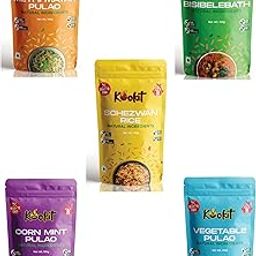 Kookit Ready to Cook Instant Meal Combo Assorted (Pack of 5) Natural Ingredients, No Preservatives or Artificial Flavours, No MSG, Ready in 10 minutes for Students and Office Goers-6
