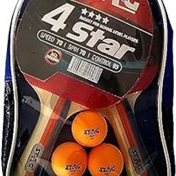 Stag Iconic Wood 4 Star Professional Table Tennis (T.T) Multi-Set - Table Tennis Rackets and T.T Balls Included| All-in-One Ping Pong Paddle Playset - Table Game Accessories-3