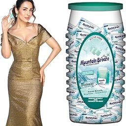 Mountain Breeze Sugar-Free Spearmint Fresh Breath Strips JAR 7 Strips each cassette (Pack of 40) 40 x 7 = 280 Strips-image-59