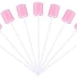 MJ Talk Tools 100pcs Disposable Oral Care Swabs Tooth Cleaning Mouth Swabs Toothette Oral Swabs (Pink)-9
