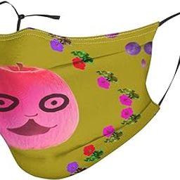 YYHWHJDE Adult Masks Washable Soft breathable Suitable for camping, running, traveling daily use Funny Face Peach Pattern-image-62