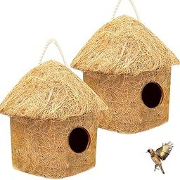 LIVEONCE Classic Bird House with Hanging Hooks U CAN Place Anywhere Pack of 2 Bird House-picture-14