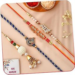 Rakhis for Bhai Bhabhi Brother with Gift Combo - Peacock Design Rakhi For Brother Kids - Rakhi For Brother and Bhabhi/Flower Stone Beaded For Bhabhi/Lumba/Rakshabandhan Gifts-image-83