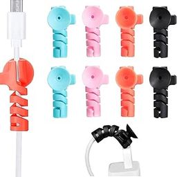 HUMBLE Cable Winder Charger Cable Protector with Sucker, Spiral Charger Wire Protector Saver Cable Manager, Suit for All Cellphone Data Lines (Pack of 2 (8 Pcs.))-picture-16