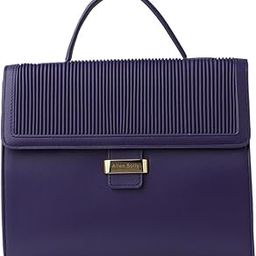 Striped Detail Textured Satchel-image-7