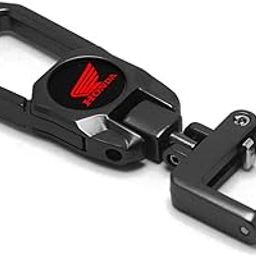Key craft Metal Keychain compatible with Honda Motorcycles | Premium Stainless Steel Keyring with Elegant Design | Black Color-19