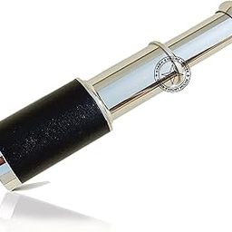 Brass Nickel Telescope Binoculars Black Lather 7-inch Best for Gift Item-image-18