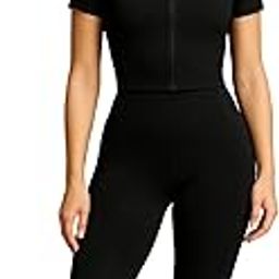 Women Gymwear 2 Pcs Set Short Sleeve Stretchable Yoga Top UV Jacket with Matching Ankle Length Slim Fit Gym Tight Legging For Workouts and Outdoor Activities-image-56