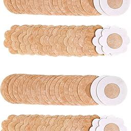 40 Pcs Nipple Covers Disposable Nipple Breast Covers for Women Breast Pasties Nipple Cover Sticker Flower and Round Pasties(20 Pairs)-image-30