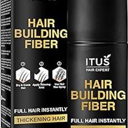 ITUS Hair Building Fibers | Hair Thickening Fibers For Thin & Fine Hair Fuller Looking Hair for Men & Women (Black Color,30 Grams)-image-97