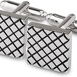 Silver Metal Art Cufflinks for Men-image-72